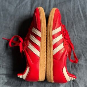 Adidas Samba OG Shoe in Red/Gum